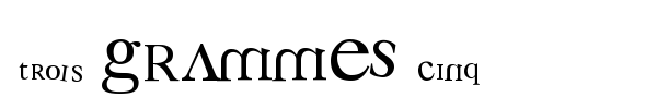 3 grammes 5 font preview
